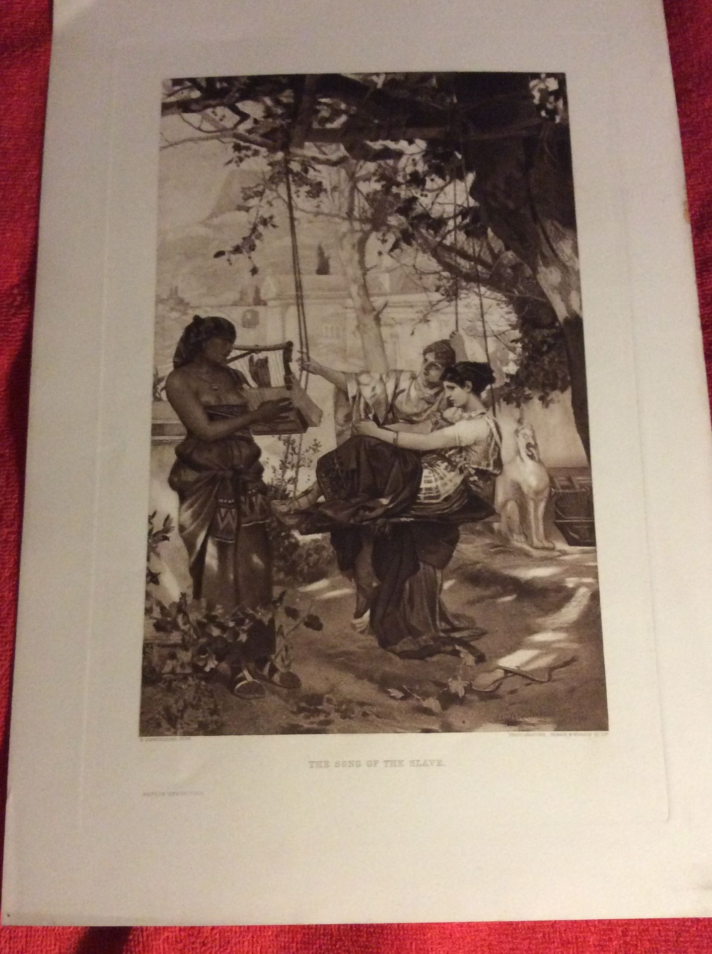 THE SONG OF THE SLAVE ORIGINAL PHOTOGRAVURE HENRYK SIEMIRADSKI 1800S