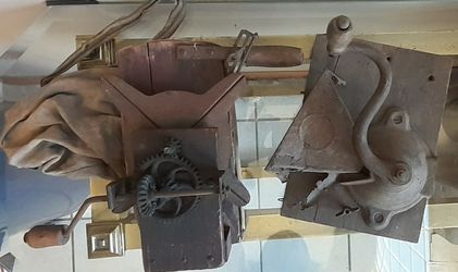 Antique Grass Seeder And Some Kind Of Grinder