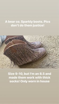 A bear Co. sparkly boots