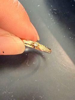 Gold 10k Ring with Small Center Stone
