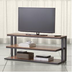 Crate and Barrel - Pilsen 52" Graphite Media Console with Walnut Shelves