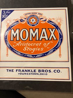 Momax Stogie Cigar Label Frankle Bros. Co.