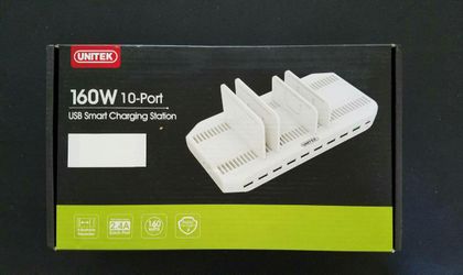 160W 10 USB Port Quick Charging Station