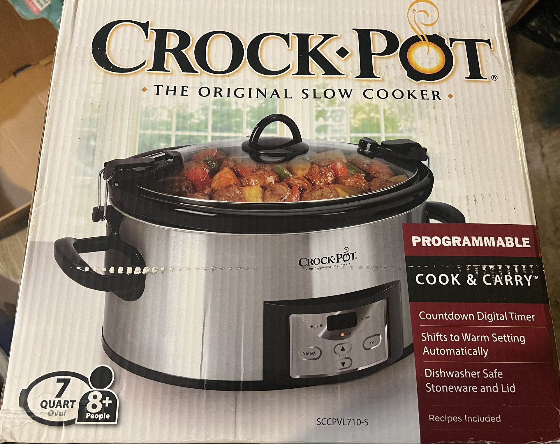 Crock-Pot® 7-qt. Countdown Cook & Carry Slow Cooker