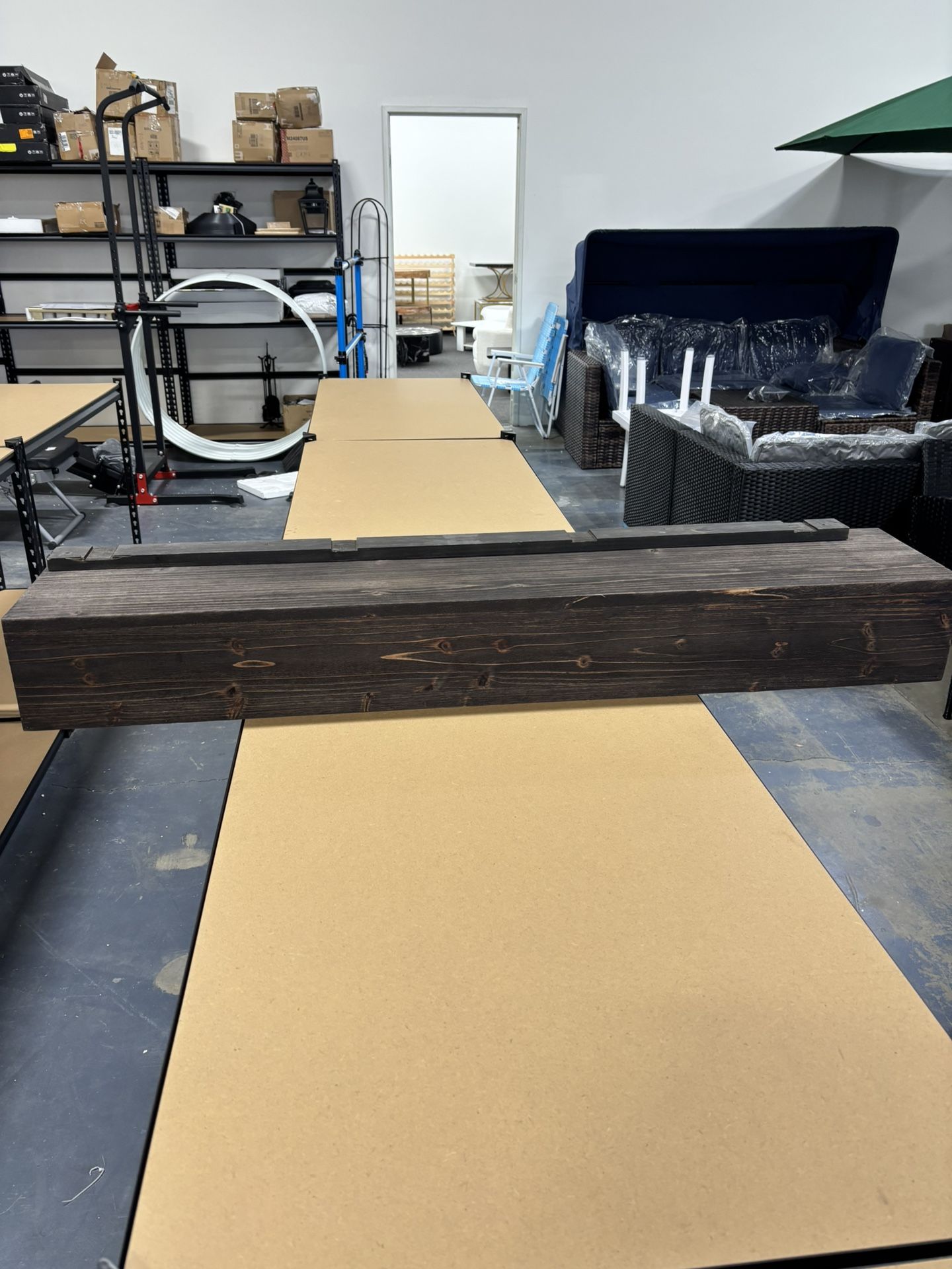 New. 48W X 9D X 6H Fireplace Mantel, Rustic, Shelf, Floating Mantle, Real Wood, Beam,