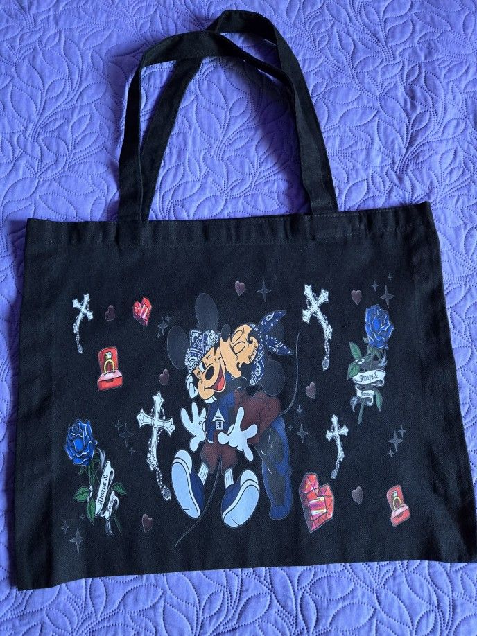 Mickey And Minnie Tote Bag