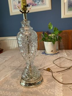 Cut Glass Lamp