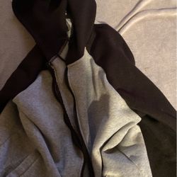 Grey And Black Hoodie 