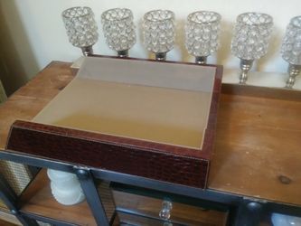 Leather paper holder organizer