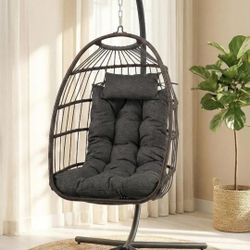 SereneLife Egg Chair With Stand -Indoor/Outdoor Use