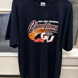 Gonzaga 05-06 Basketball Champions Navy T-shirt 