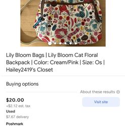 Lilly Bloom  Small Back Pack