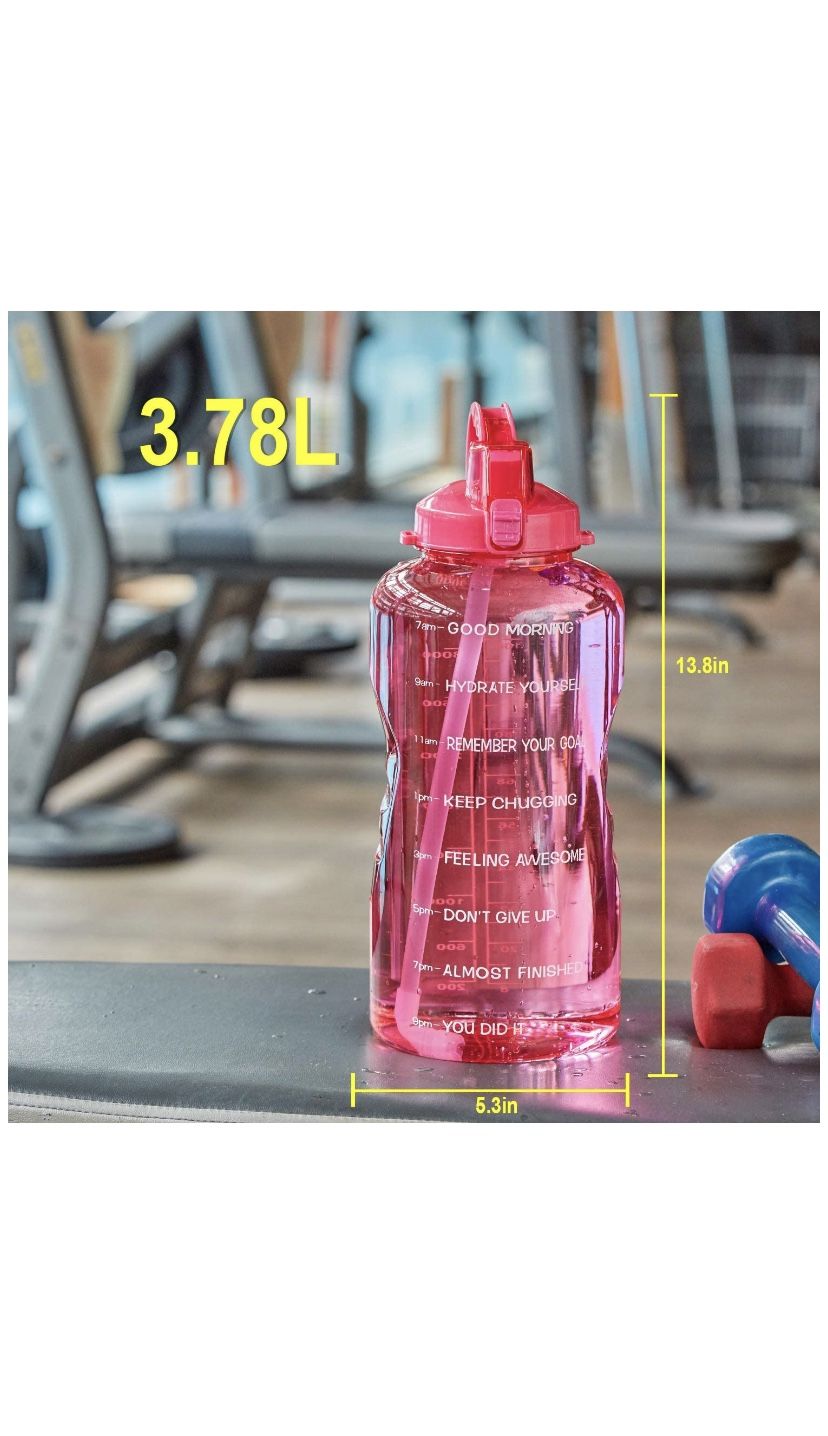 1 Gallon motivational water bottle