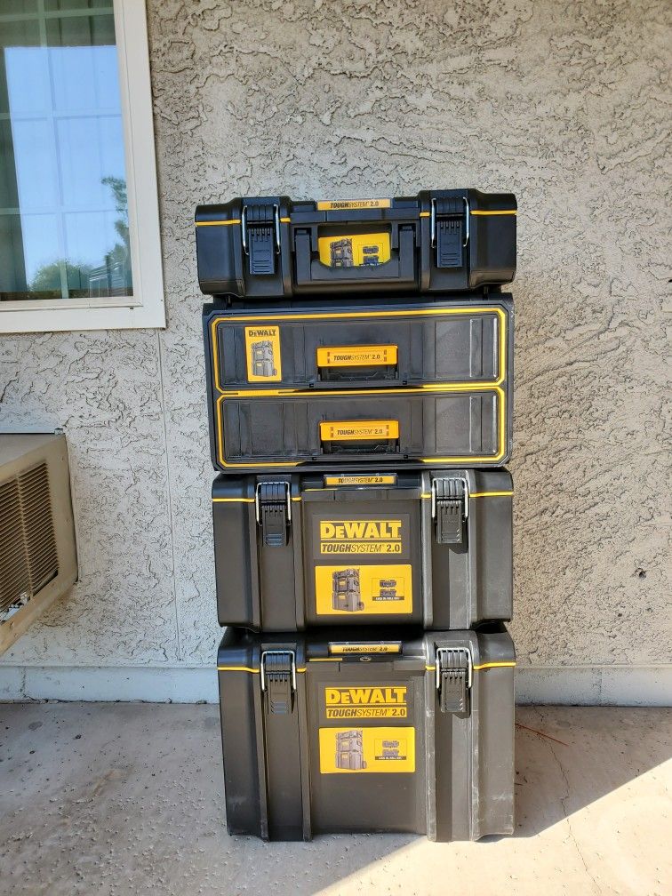 Dewalt Toughsystem 2.0 Tower Toolbox System 4 Piece. Brand New Hablo Español