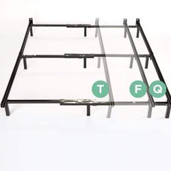 ZINUS Compack Metal Adjustable Bed Frame / 7 Inch Support Bed Frame For Box Spring And Mattress Set, Twin/Full/Queen