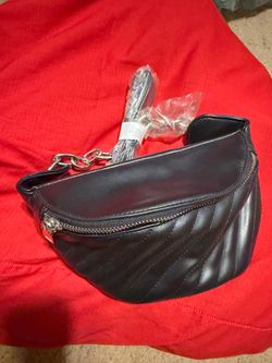 NEW Be Cool Black Fanny Pack/Crossbody Bag with Extra Strap