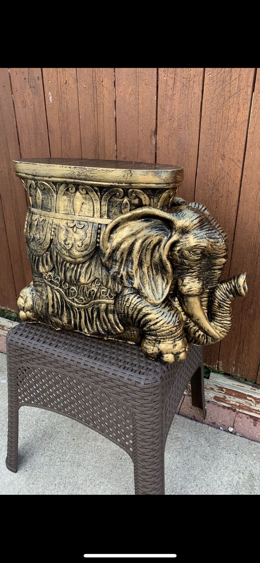 Large Elephant Floor Table