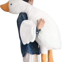 Stuffed Animal, 74.8in/190cm Giant Sleeping Hugging Pillow, Soft White Swan Plush Toy, Gift for Kids, Friends or Family