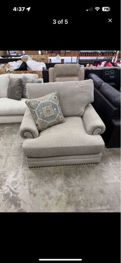 Extra Large Accent Chair with Nailhead Trim
