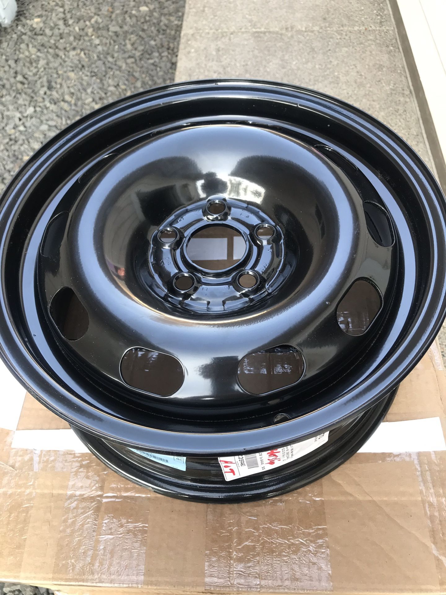 Set of 4 brand new 15 inch snow tire rims. Purchased for VW Jetta snow tires last year but never