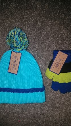 Boys kids Hat and Mitten Snow