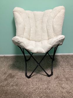 New- Butterfly Cream Chair- Foldable - Soft