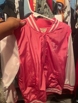 White and pink heart hoodie