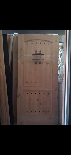 🚪 SOLID ALDER ENTRY DOOR – 36x80