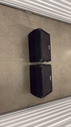 PA monitor speakers with horn and 12 inch speaker