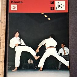 1977 Sportscaster Karate A State Of Mind The Empty-Handed Way Martial Arts Sports Photo Large Over-sized Card HTF Collectible Vintage Japan
