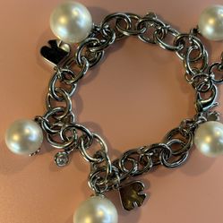 Kate Spade Pearl Silver Bracelet 