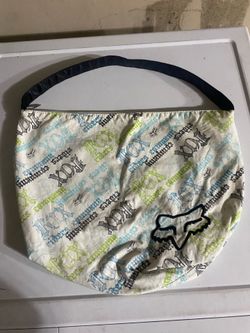 Vintage Y2K Fox Racing Hobo Bag Canvas Shoulder Purse Logomania Grunge