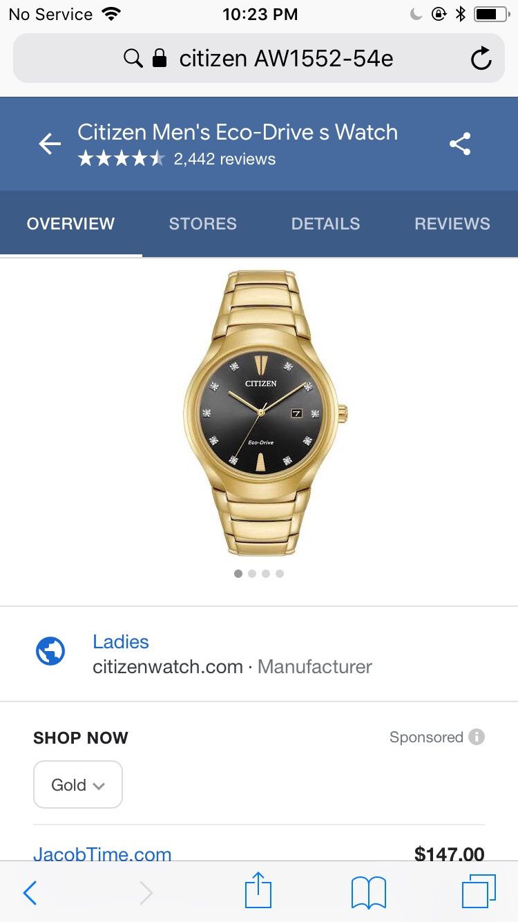 CITIZEN Paradigm Diamond Black Dial Gold tone Men´s Watch AW1552 54E,All Products : American Fashion Style Bags On Sale
