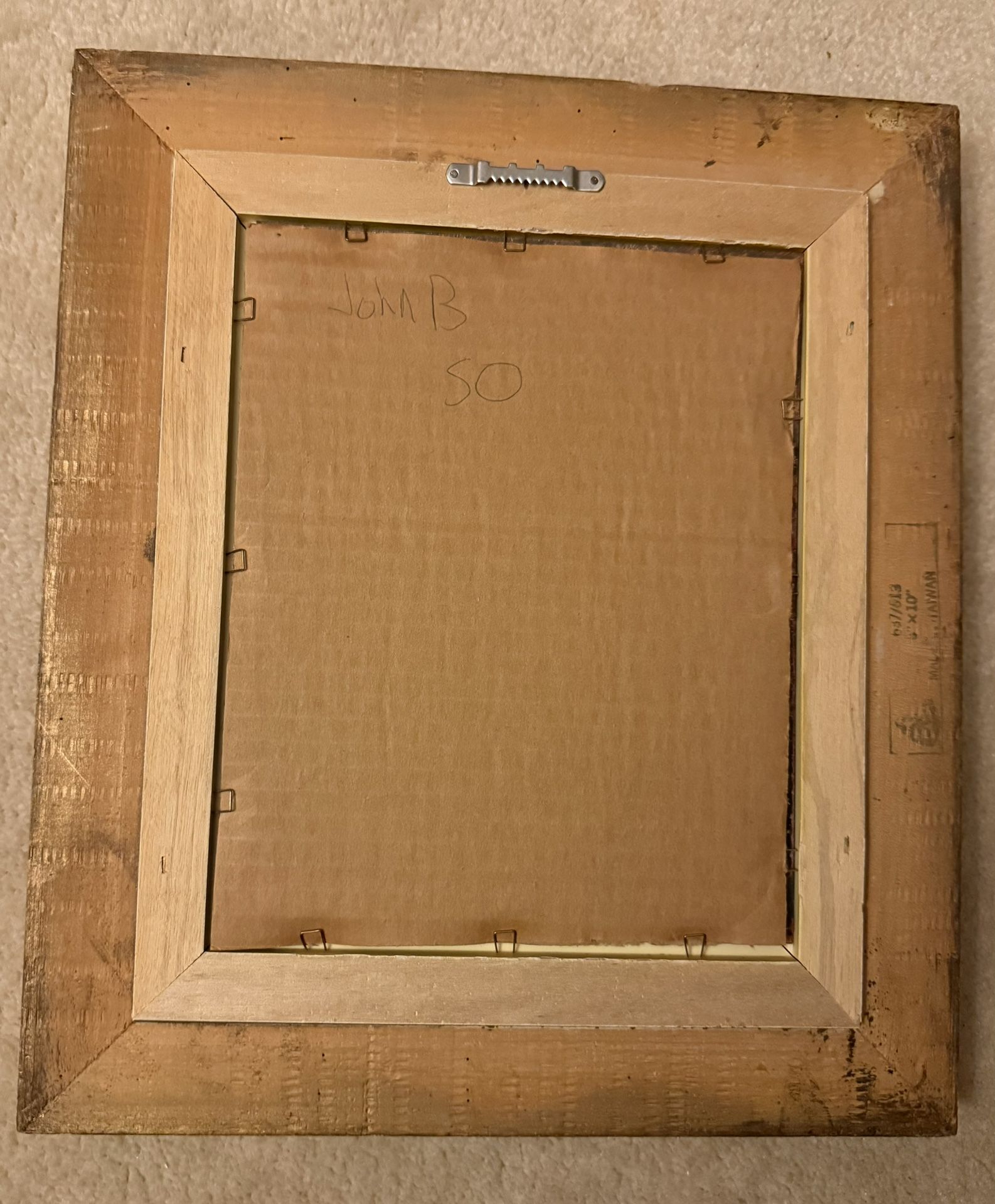 Vintage Original Framed Enamel on Copper Painting, signed by