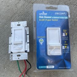 Slide dimmers w/ optional locator light