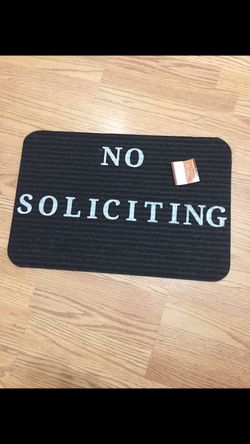 It really works!!! No Solicitors Anymore!!!!Brand New Outdoor Mat!!!!