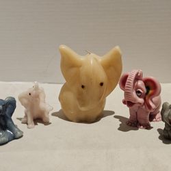 Five Elephant Candels Vtg.