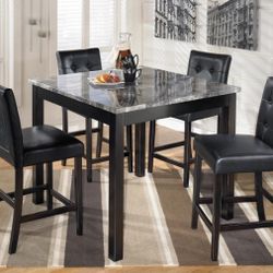 New! Dining Table & Chairs ( Counter Height) Maysville Collection From Ashley Furniture 