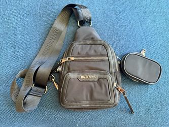 Madden NYC Black Crossbody Sling Bag + Pouch – New