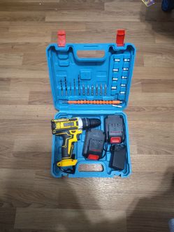 Cordless Drill Set with Case and Accessories