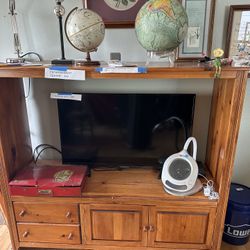 Entertainment Center With 50 Inch Roku Sanyo TV’s And DVD Player