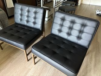 Black leather chairs