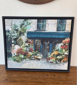 Framed French Fleuriste Canvas Wall Art
