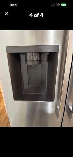 four months old brand new side-by-side LG refrigerator stain