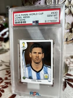 2014 Panini FIFA World Cup Sticker #430 Lionel Messi PSA 10