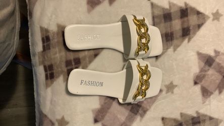 White sandals