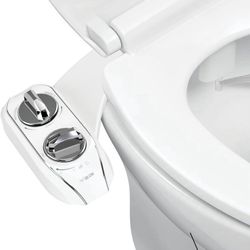 Home Bathroom Bidet - LUXE NEO 185 Plus - Dual Nozzle, Non-Electric Bidet Attachment for Toilet Seat Easy Install