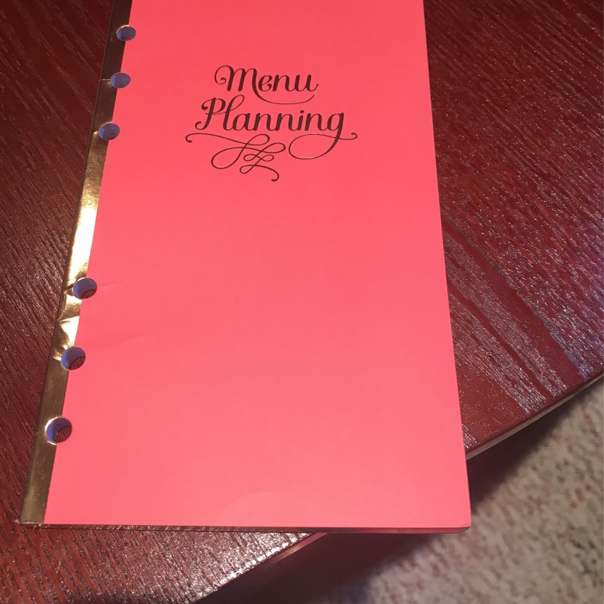 Menu Planner Journal