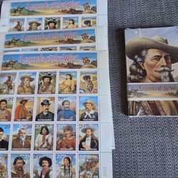 U.S. Stamps. Legends Of The West. Post Cards.