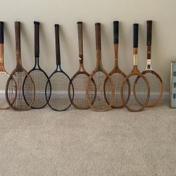 9 Antique Tennis Rackets